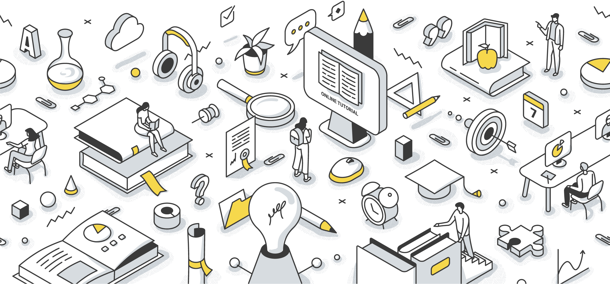 Education_Isometric_Outline_Illustration