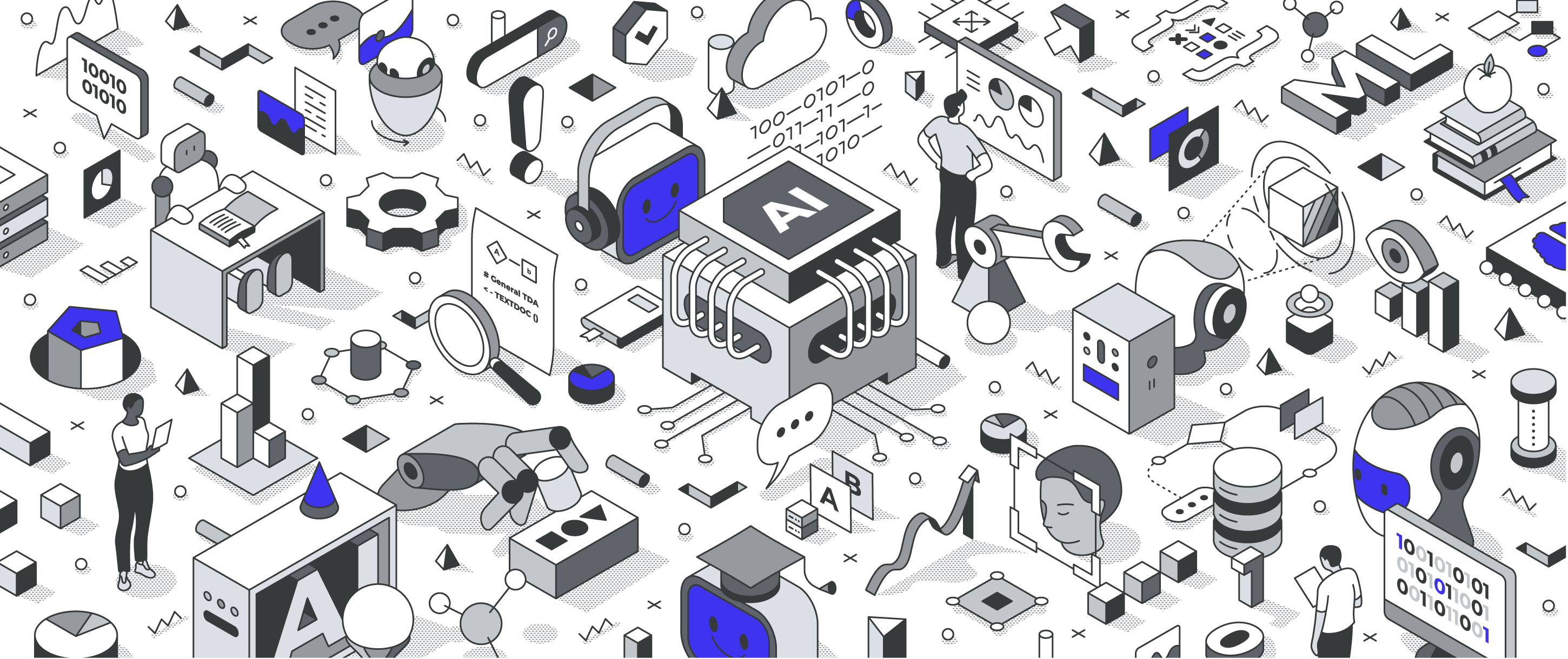 Machine-Learning-Isometric-Illustration